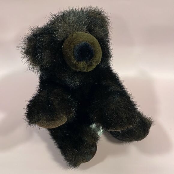 Vintage Russ Berrie Ontario Parks Black/Brown Ursa the Bear 10” Excellent Con… - Picture 6 of 10